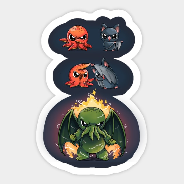 Cthulhu Sticker by Vallina84